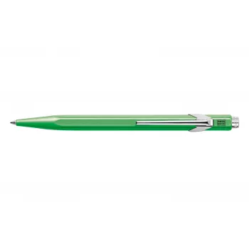 Caran d'Ache 849 PopLine Fluo ballpoint pen - fluorescent green body, blue medium ink 849.230
