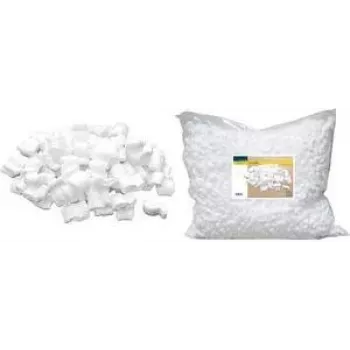 RAADHUIS packing chips, 25-litre bag, white polystyrene filling material, S-shaped cushioning chips for fragile items (RD-351205)