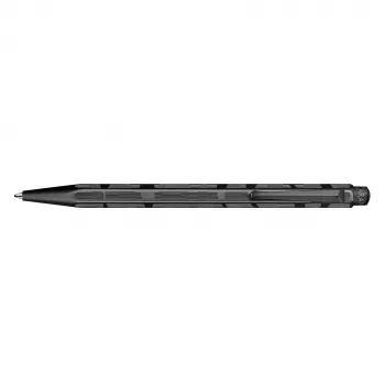 Caran d'Ache Ecridor Black Lines ballpoint pen, medium, black ink, palladium-coated hexagonal barrel 890.010