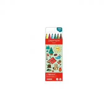 Caran d'Ache Fibralo Kawaii Swiss fibre pens, 6-piece set, water-based ink 185.804