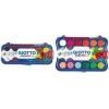 GIOTTO Poster Paint Set, 12 Colours, 30 mm Pots, High Opacity, Plastic Case, Includes Brush (F351200)
