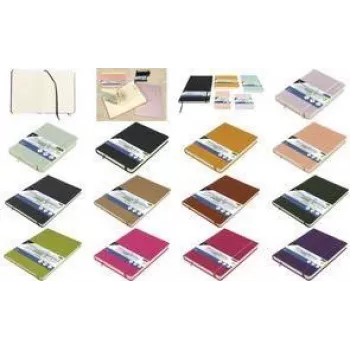 KANGARO Sketchbook, PU Hardcover, DIN A4, Ochre Yellow, 80 Sheets, 140 g/m², Cream, Acid-Free, 1 Piece (K-861241)