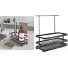Metaltex Tokyo LAVA Sink Organiser, Matt Black, Metal, Rust-Resistant, Impact-Resistant, 1 Piece 352902000