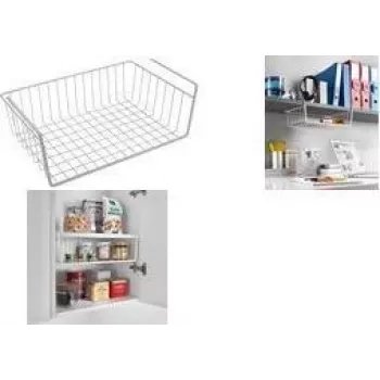 Metaltex Babatex Under-Shelf Storage Basket, White, 500 mm 363850014