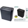 PAVO Strip-Cut Paper Shredder 12 Sheets, 6 mm Strips, 220 mm Feed, 18 L Bin, Black (8000784)