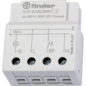 Finder Electronic Dimmer 230V AC Max 50W LED DIN Rail 15.91.8.230.0000