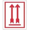 rillprint 76840 Warning Label THIS SIDE UP! DO NOT TIP, Permanent, White/Red