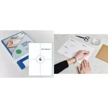RILLPRINT R88920 Universal Labels 105 x 74 mm White Self-Adhesive for Inkjet, Laser and Colour Laser Printers 800 Labels