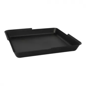 PAPSTAR Circulware reusable rectangular serving dish, undivided, black, 1000 ml, polypropylene with 30% mineral fillers, 1 piece 97021