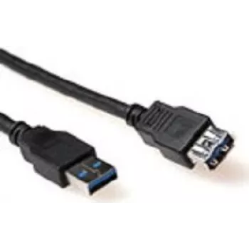 ACT SB3040 USB 2.0 Extension Cable 0.5m USB-A Plug to USB-A Socket Black