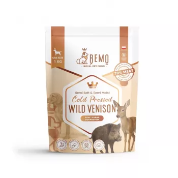 BEMO Cold-Pressed Dry Food for Dogs with Game - 1kg