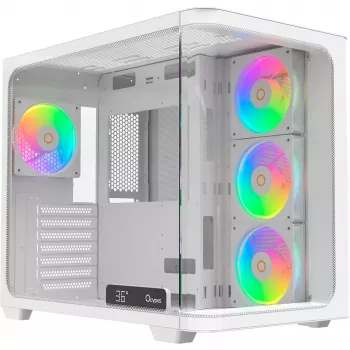 Ocypus Iota C70 Curve ARGB Digital White 270° Panoramic Glass Mid-Tower PC Case