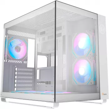 Ocypus Iota C70 ARGB White Panoramic Glass Mid-Tower Case