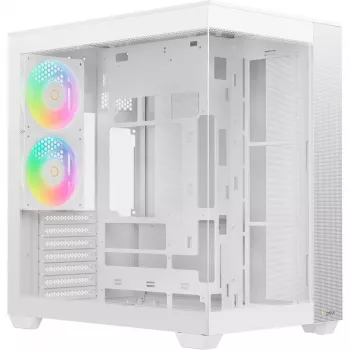 Ocypus Delta C74 ARGB White Panoramic Glass Mid-Tower Case