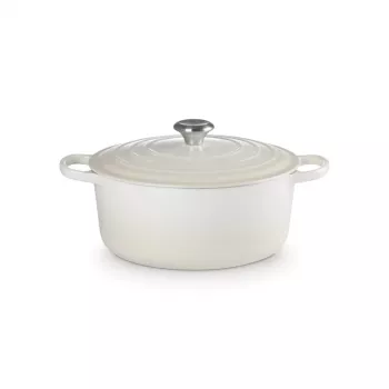 LE CREUSET Round Casserole Dish in Enamelled Cast Iron 34cm 12L Cream