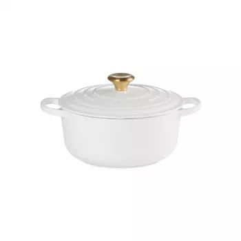 LE CREUSET Cast Iron Round Pot 24cm 4.2L White
