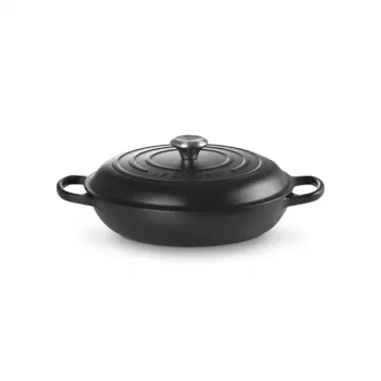 LE CREUSET Cast Iron Frying Pan 30cm 3.5L Matt Black