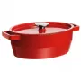 Pyrex Cast Iron Casserole Oval 5.8L Red 33x25cm