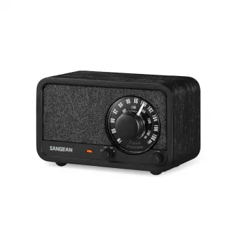 Sangean WR-8 FM Radio with Real Wood Cabinet, Midnight Oak
