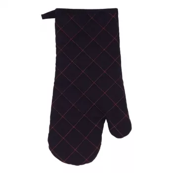 ASI COLLECTION Heat-Resistant Grill Glove 18x38cm Black/Red Stitch