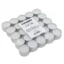 CANDELA Tealights 50 pcs, White, Fragrance-Free, 4 hrs Burn Time, Aluminium Cups