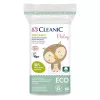 Cleanic Baby Eco Cotton Pads for Babies, 60 Pieces, 100% Natural Cotton, Hypoallergenic, Chlorine-Free