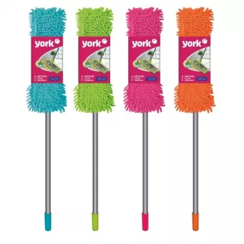 YORK SALSA floor brush – 35 cm rubber bristle squeegee head for hard floors