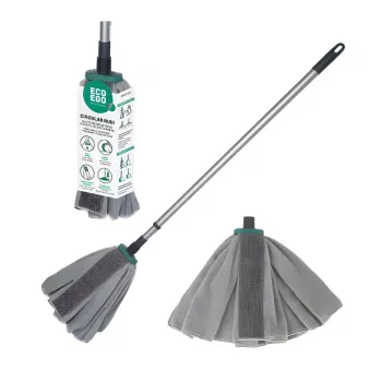 Microfibre Mop Head with Telescopic Handle Eco Ego CIRCULAR RUBI