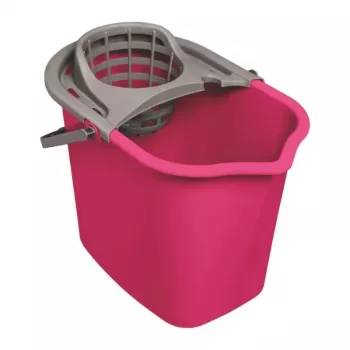 YORK rectangular bucket with push button 10 L silver