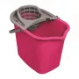 YORK rectangular bucket with push button 10 L silver