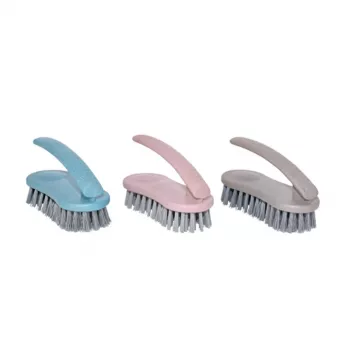 YORK reSTART hand brush and dustpan set – environmentally friendly plastic from recycled material, grey/green