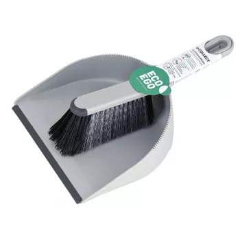 ECO EGO U-COLLECT dustpan and brush set with long handle