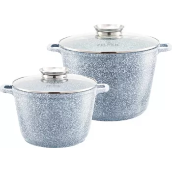 Zilner Marble Cookware Set 4-Piece Grey ZL-7066