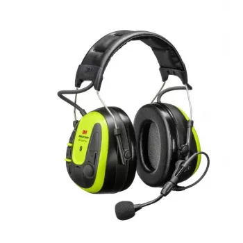 3M Peltor WS Alert X MRX21A3WS7 Bluetooth Hearing Protection Headphones with FM Radio, Headband, SNR 31 dB, Black/Yellow