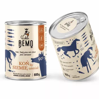 BEMO Horse with Linseed Mono Wet Food for Dogs - 800g
