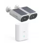 AOSU Smart Security SolarCam P1 SE System 2-Cam Kit, 2K QHD, Wireless, Solar-Powered, Colour Night Vision, Two-Way Audio, IP65, 2 Cameras