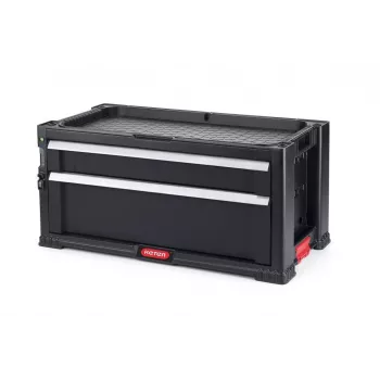 KETER DIY Tool Box with 2 Drawers, 56.2 x 28.9 x 26.2 cm, Black/Red