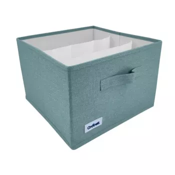 ORDINETT Box Cube 29x29x18.5 cm Storage Box with Lid in Mint Green