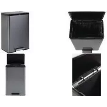 Rubbermaid Elite 45L Stainless Steel Step Bin, Rectangular, Fingerprint-Resistant 2112520