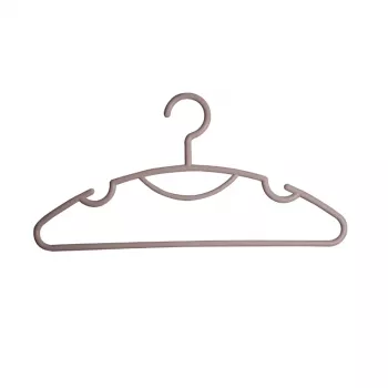 ORDINETT Daphne Plastic Clothes Hangers 10-Pack Grey-Brown 42x0.8x21 cm