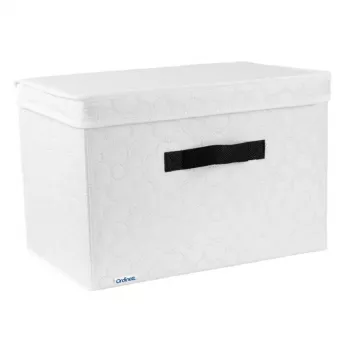 ORDINETT Rectangular Cotton Storage Box 36x24x25 cm Grey