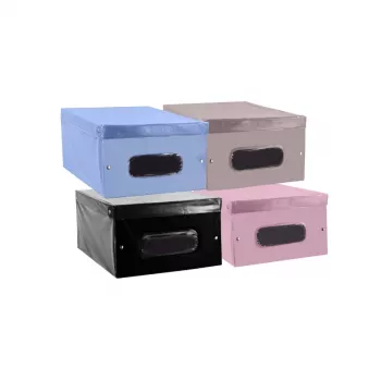 ORDINETT Cloe PVC Vinyl Storage Box 50x38x24 cm Assorted