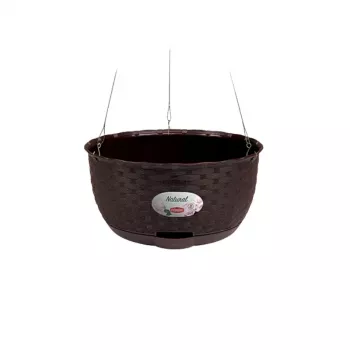 STEFANPLAST Natural Hanging Flower Pot Ø30x14.5cm Dark Brown
