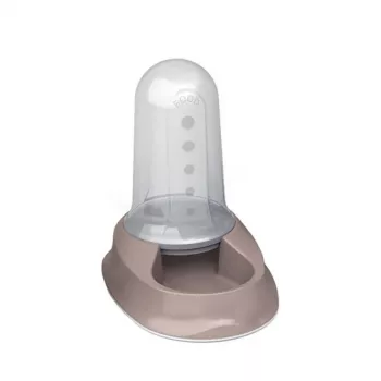 STEFANPLAST Chic 2L Automatic Pet Food and Water Dispenser, Light Grey, 32 x 21 x 29 cm