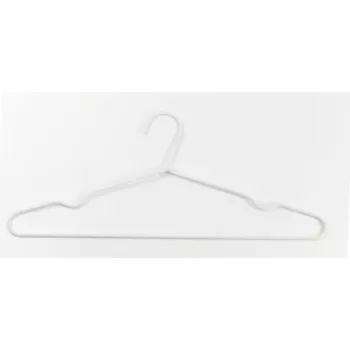 ORDINETT Clothes Hangers 3 pcs Stainless Steel/Fabric, 44.5 cm, Assorted (Black/Light Blue/White)