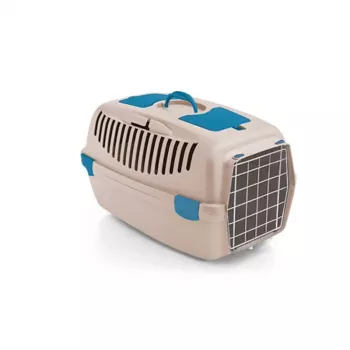 STEFANPLAST Gulliver 3 Pet Transport Box with Metal Door 61x40x38 cm White Travertine