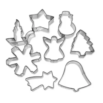 GUARDINI Gingerbread Moulds Set of 8 in Metal Ring