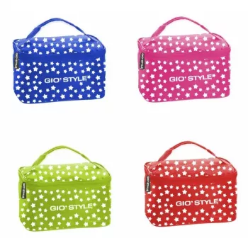 GIOSTYLE Thermal Lunch Bag Stars, Various Colours (Red, Green, Blue, Pink)