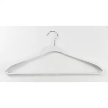 ORDINETT Clothes Hangers 2pcs Plastic Soft Touch 45cm Assorted Black Blue Light Grey White