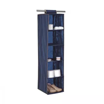 ORDINETT 5-Shelf Organiser 30x30x120cm Blue